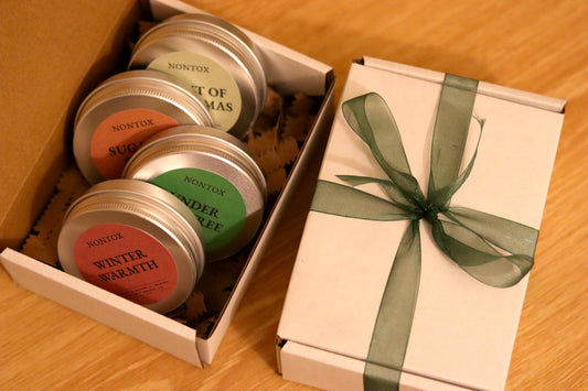 Holiday travel tin gift set